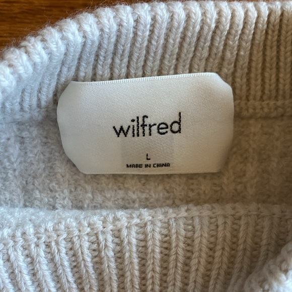 Aritzia Wilfred Cropped Merino Wool Sweater. Size L. NWOT - Picture 5 of 13